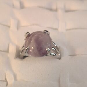 Kohl's Silver and Purple‎ Women's Ring